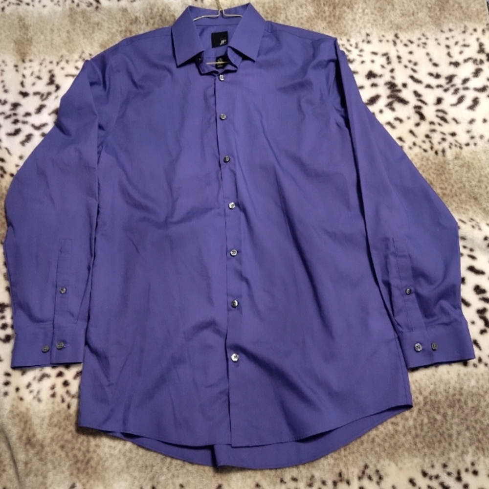 J. Ferrar Men's Dress Shirt, purple